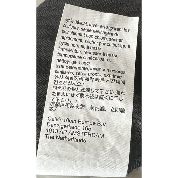 Calvin Klein Mens Pants Slim Fit CK Cotton Blended Black Size 40x32 - Picture 10 of 13